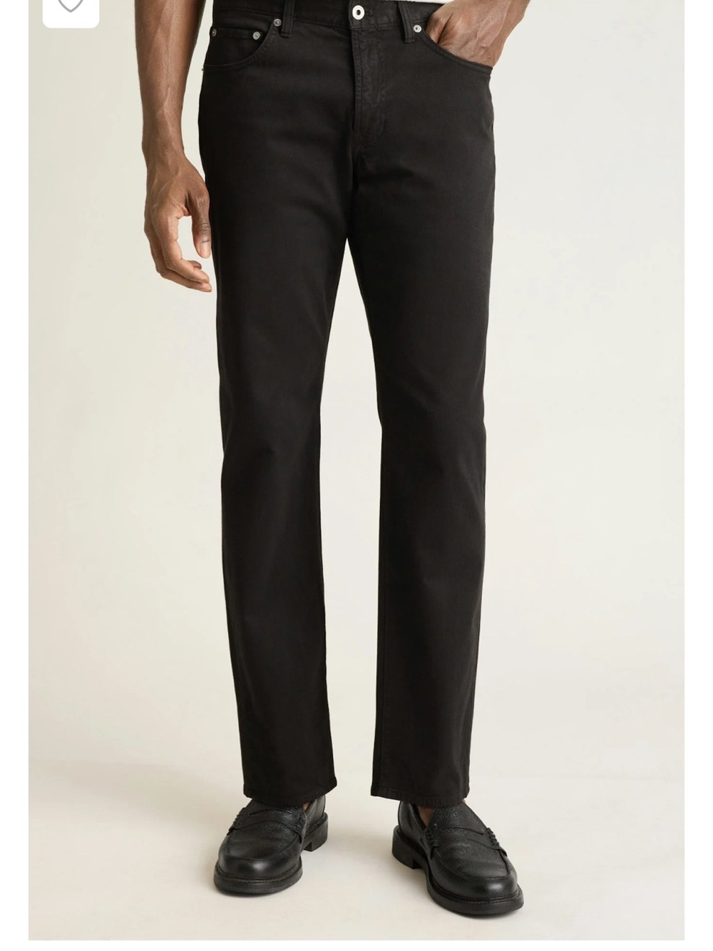 Bonobos Italian Brushed 5-pocket pants in Black